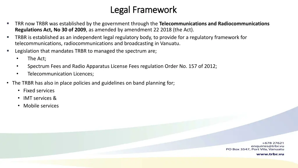legal framework legal framework