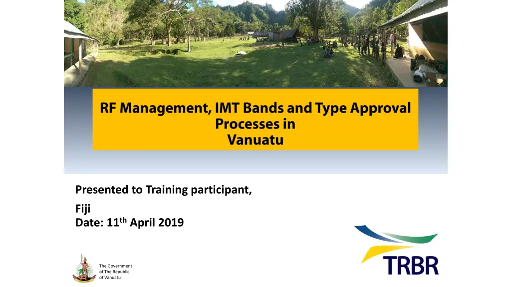 presented to training participant fiji date
