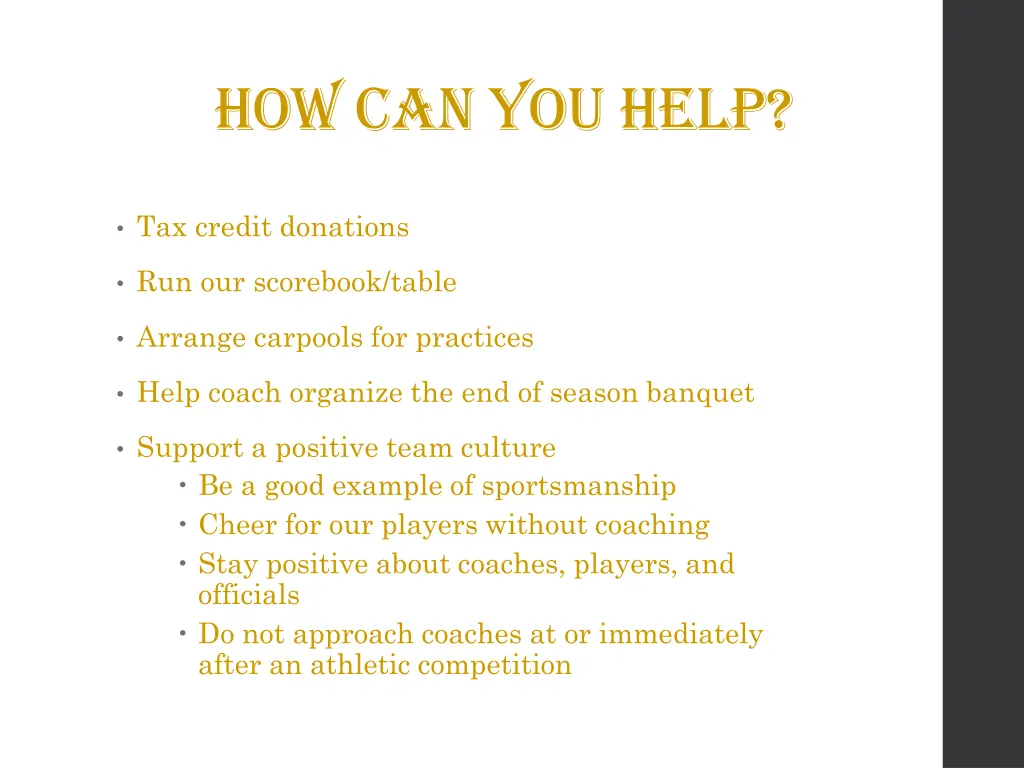 how can you help