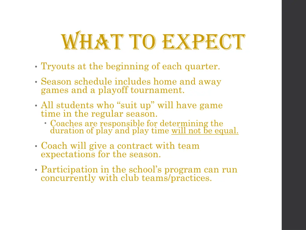 what to expect