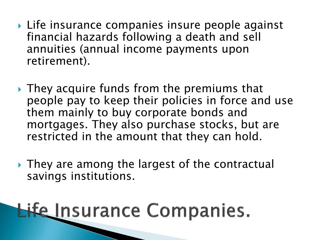 life insurance companies insure people against