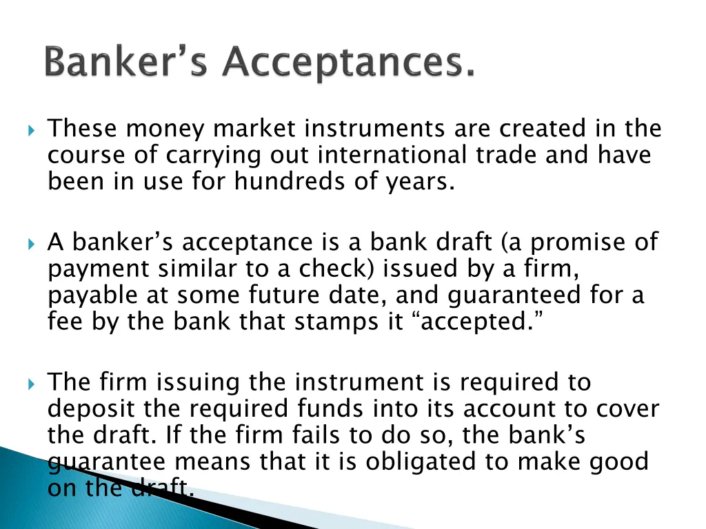 these money market instruments are created