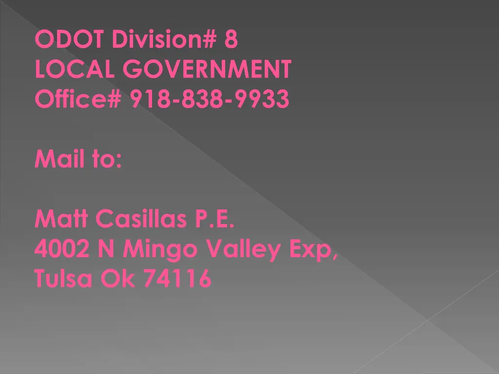 odot division 8 local government office