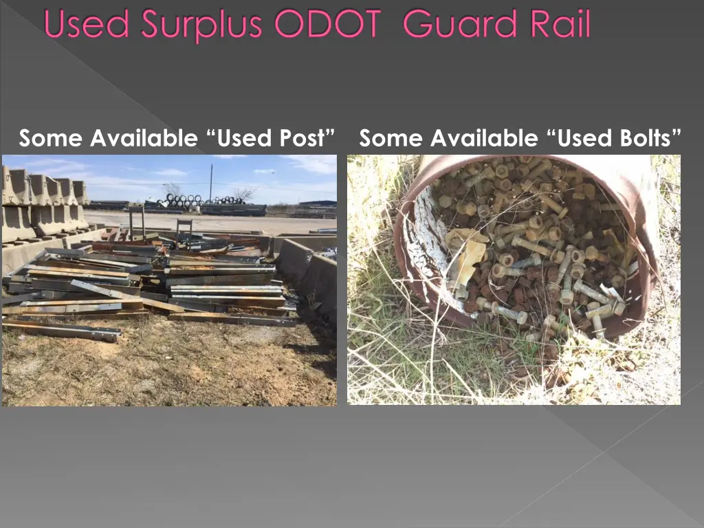 used surplus odot guard rail 3