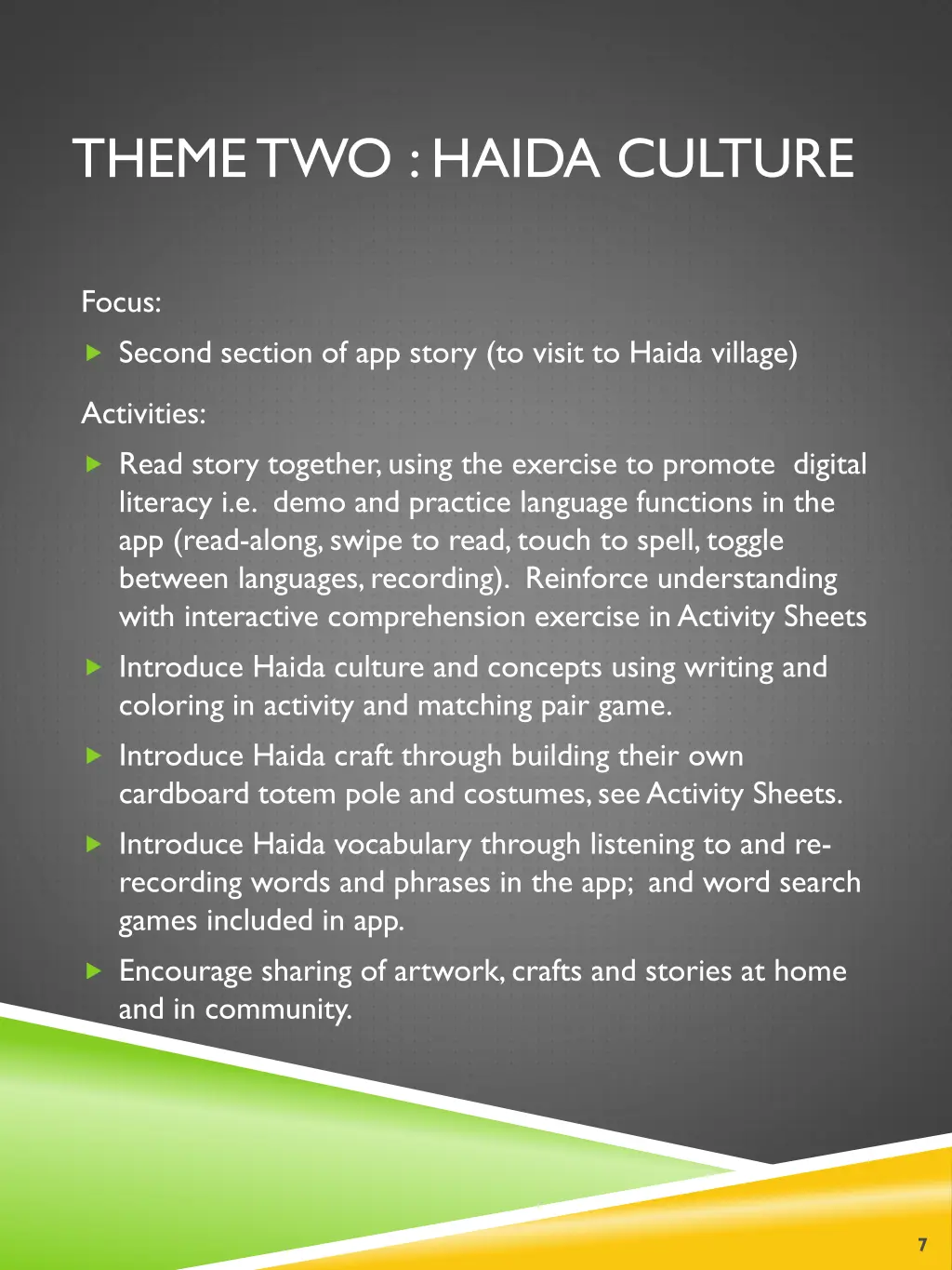 theme two haida culture