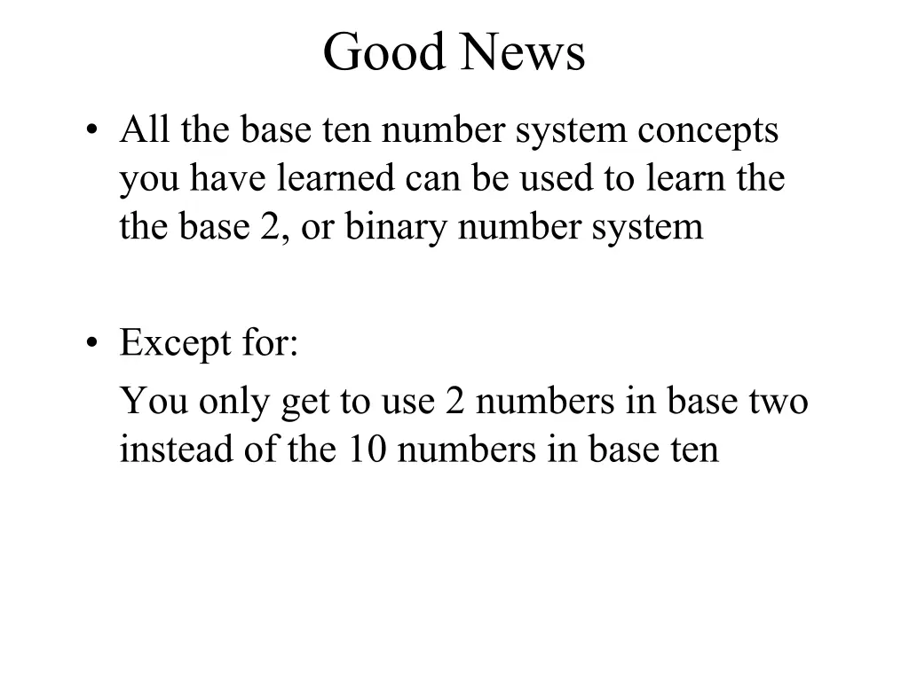 good news