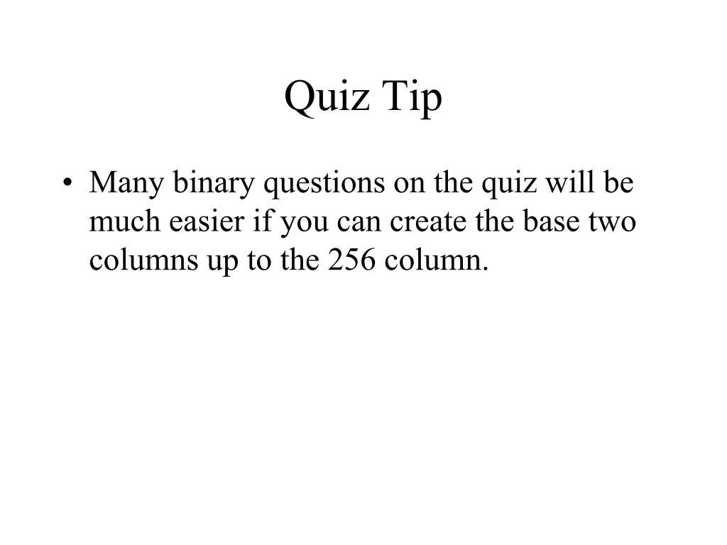 quiz tip