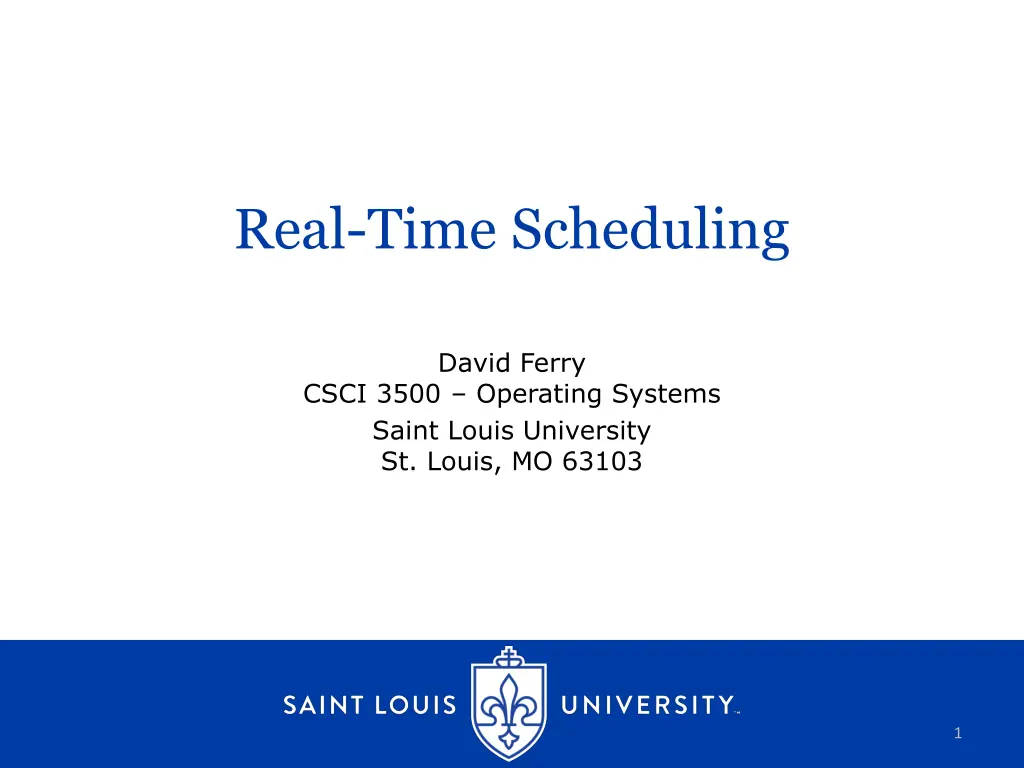 real time scheduling