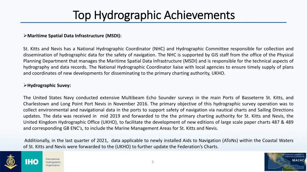 top top hydrographic hydrographic achievements