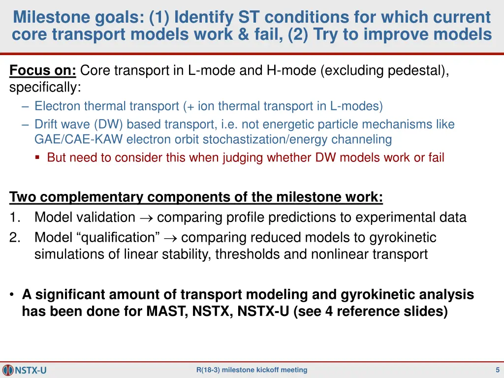 milestone goals 1 identify st conditions