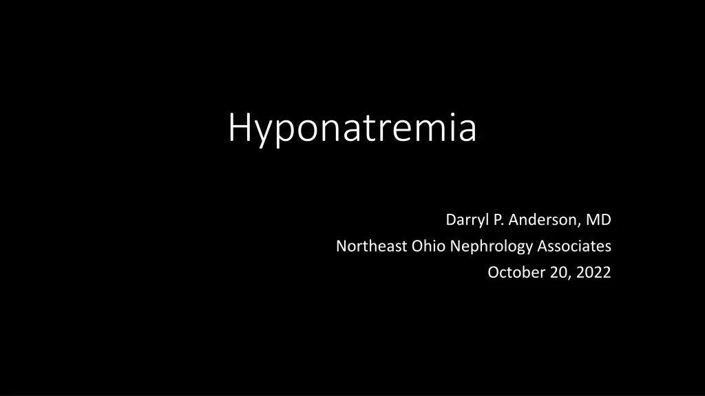 hyponatremia