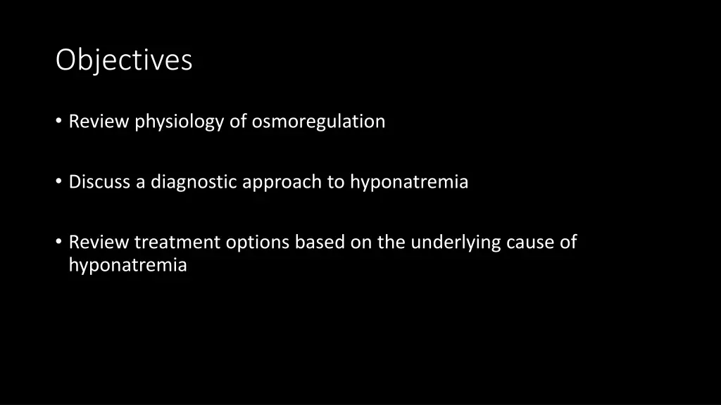 objectives