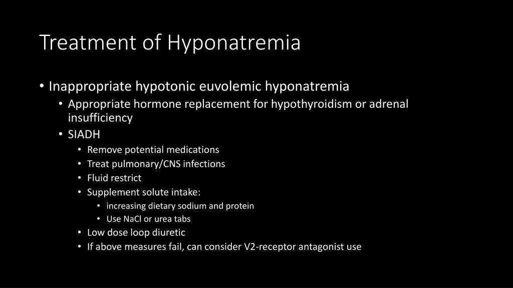 treatment of hyponatremia 2