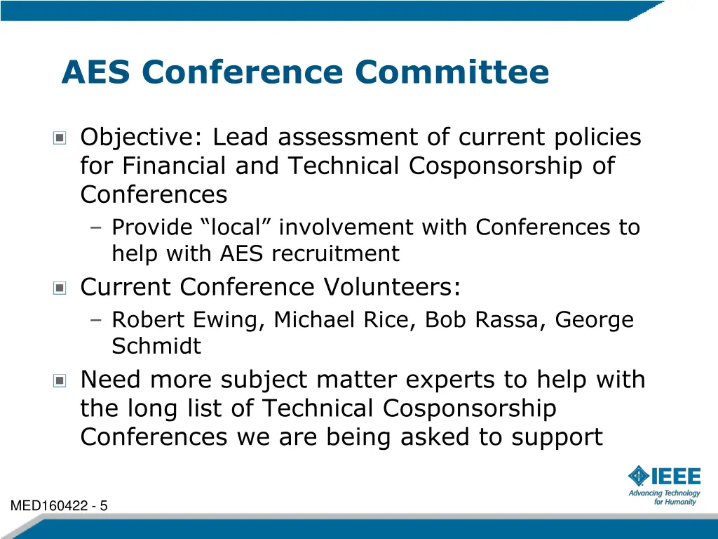 aes conference committee