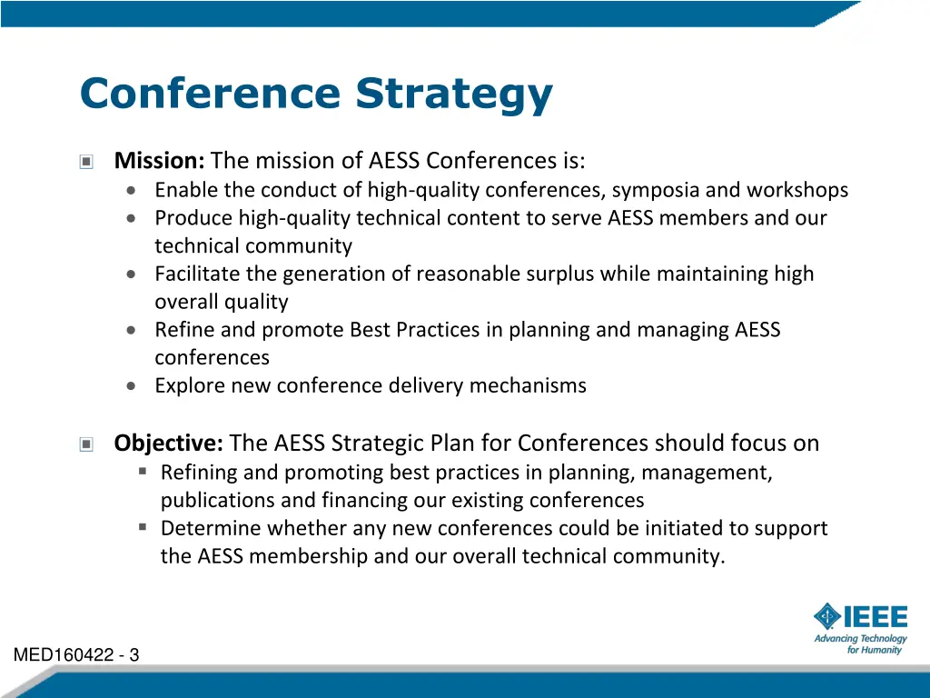 conference strategy