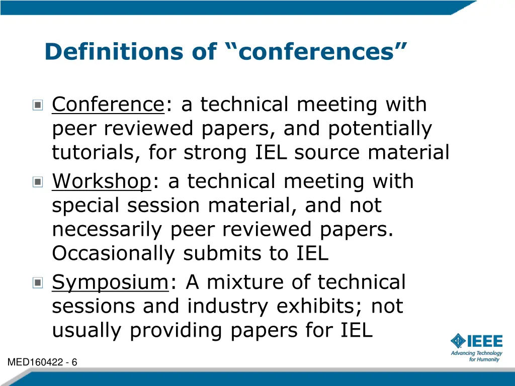 definitions of conferences