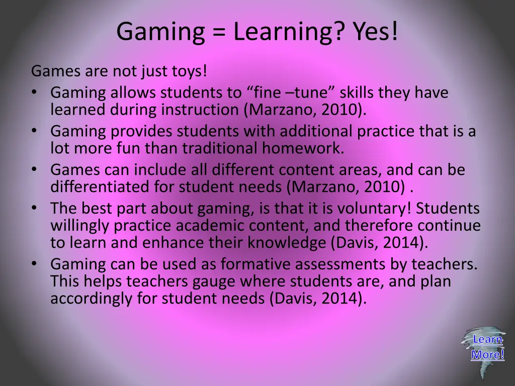 gaming learning yes