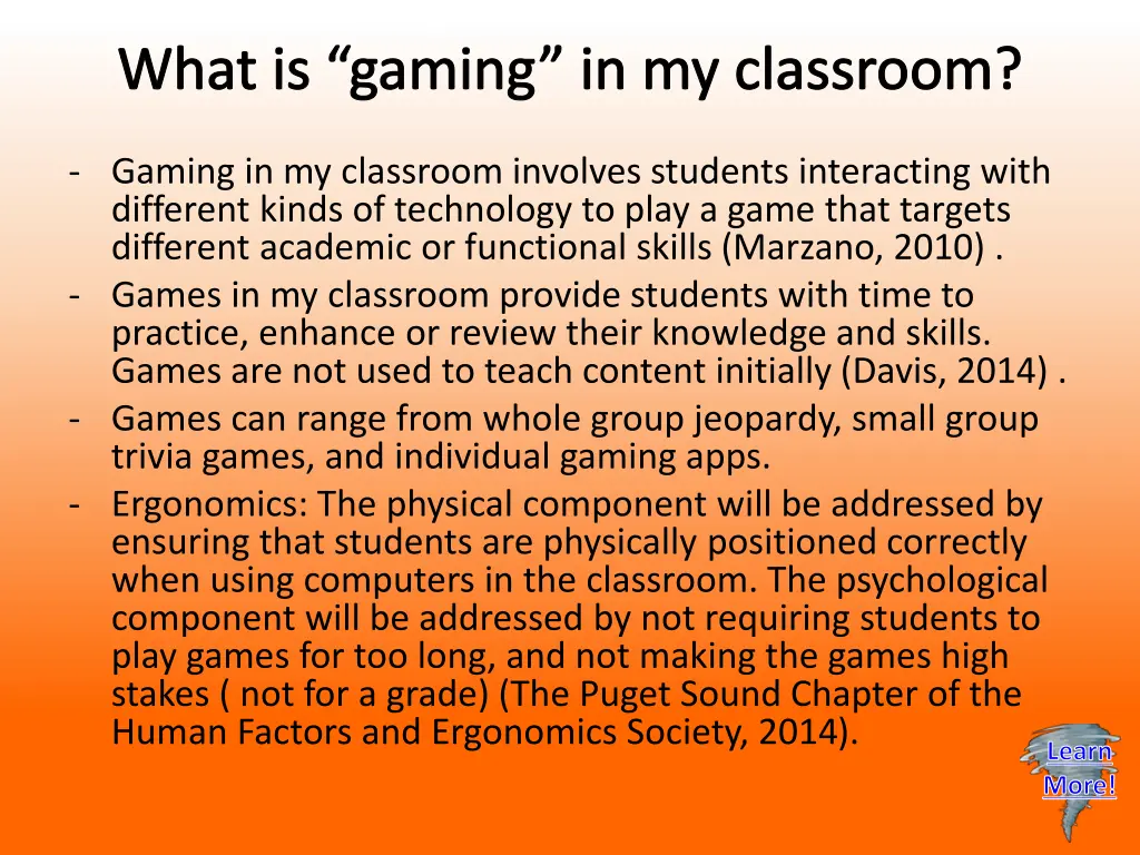 what is gaming in my classroom