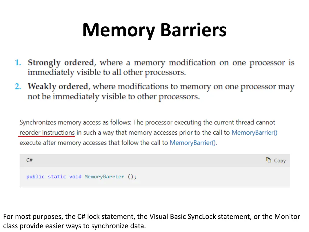 memory barriers