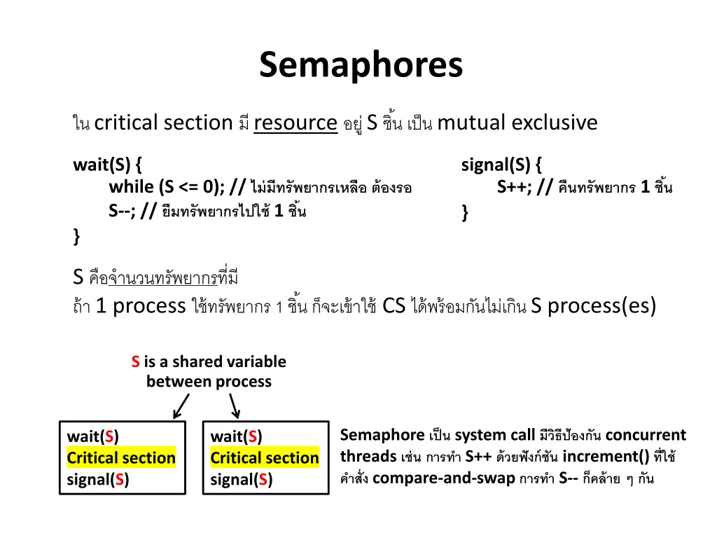 semaphores