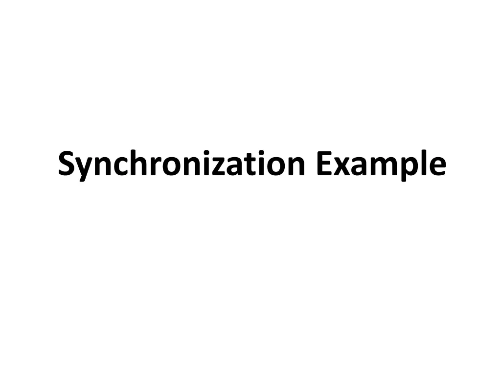 synchronization example