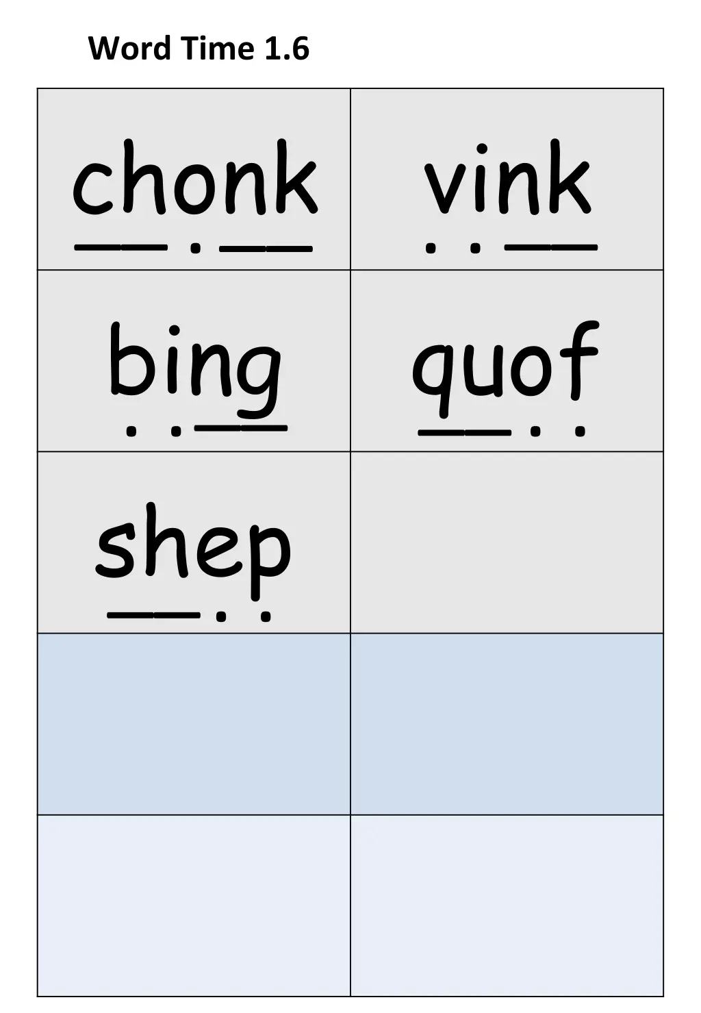 word time 1 6 2