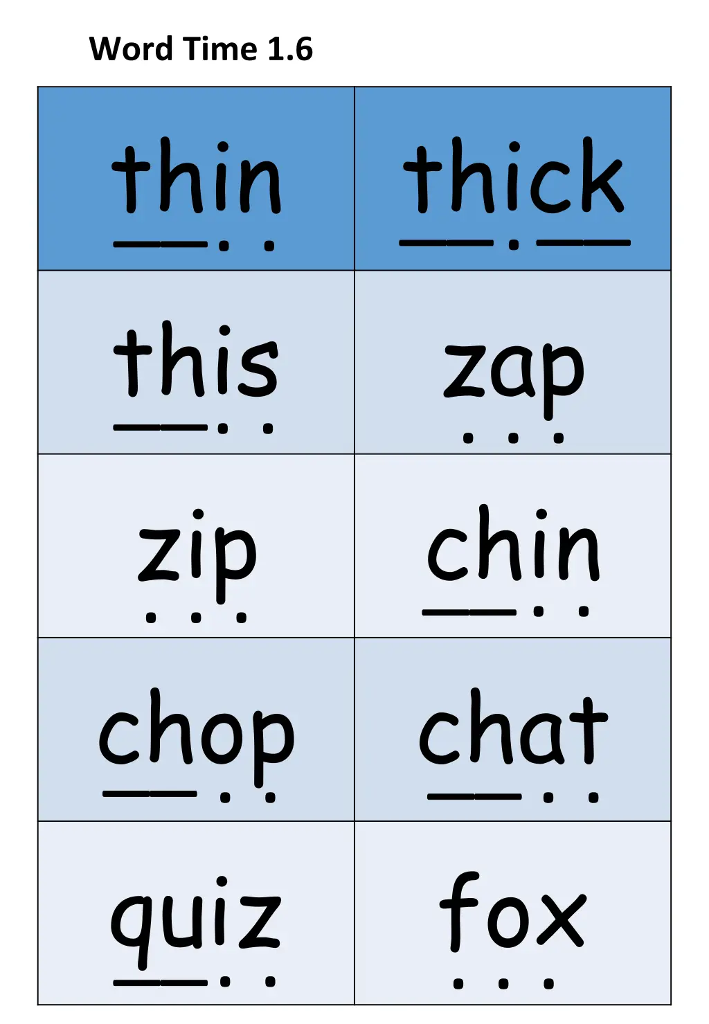 word time 1 6