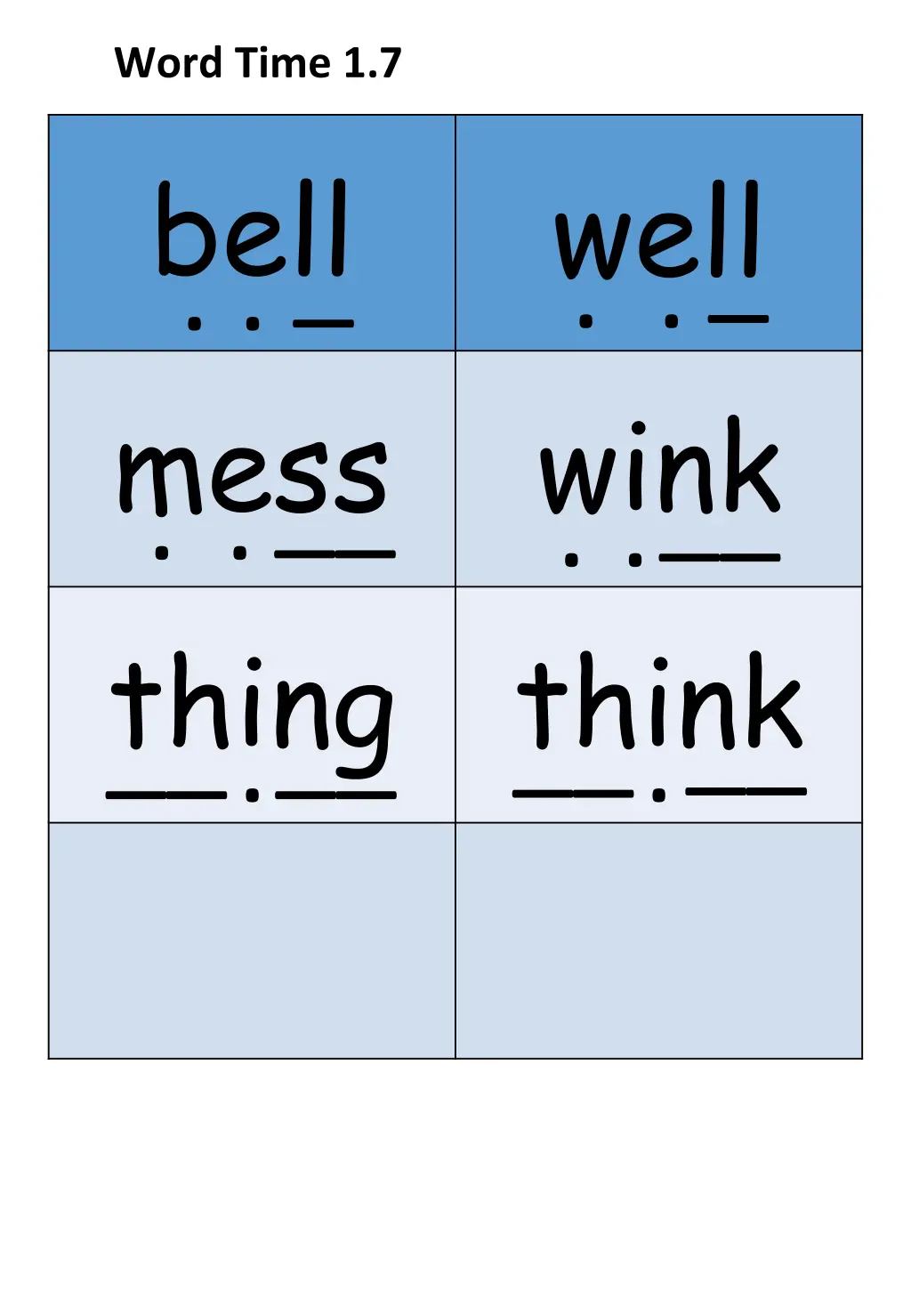 word time 1 7
