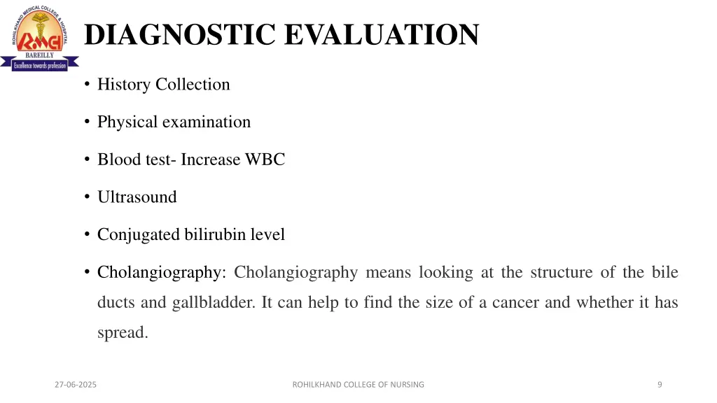 diagnostic evaluation