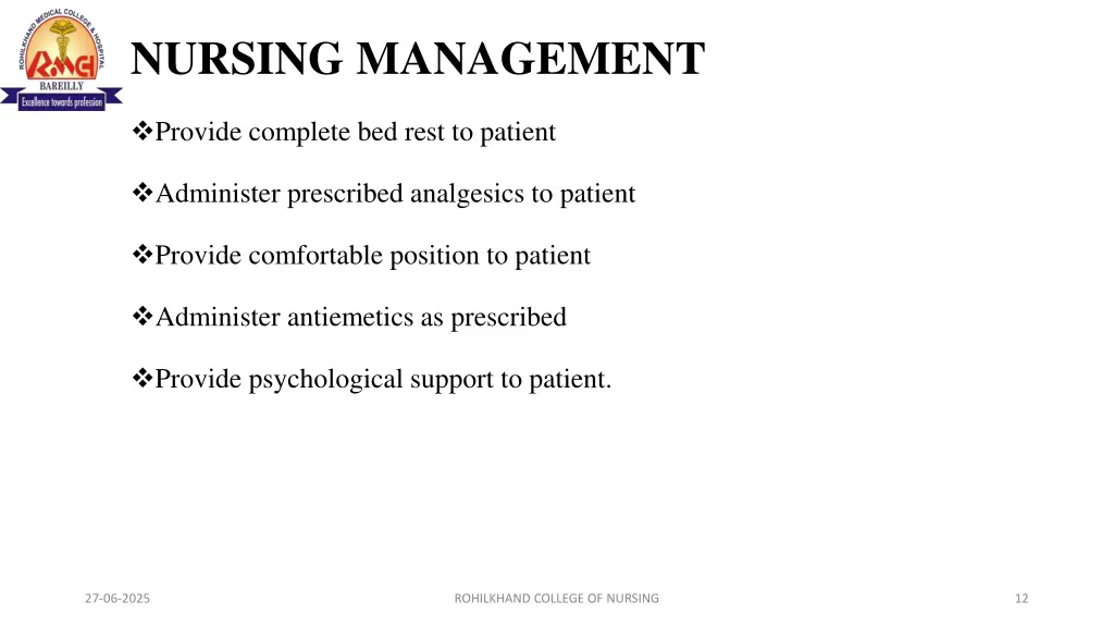 nursing management