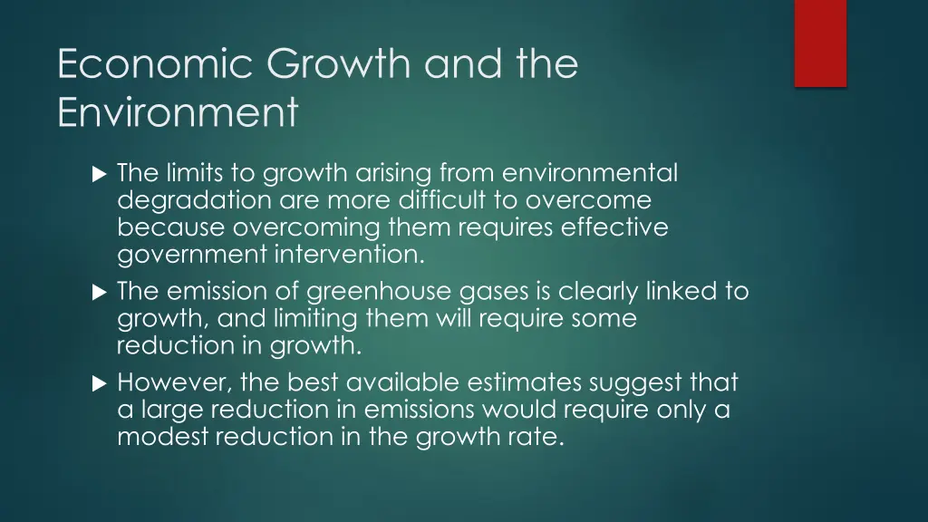 economic growth and the environment