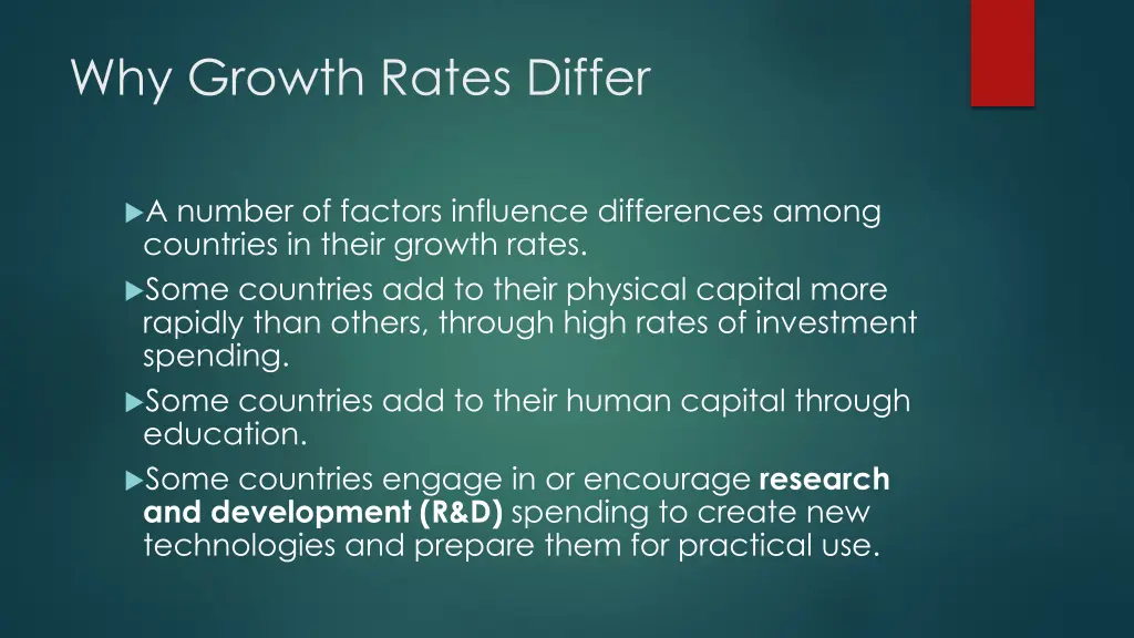 why growth rates differ