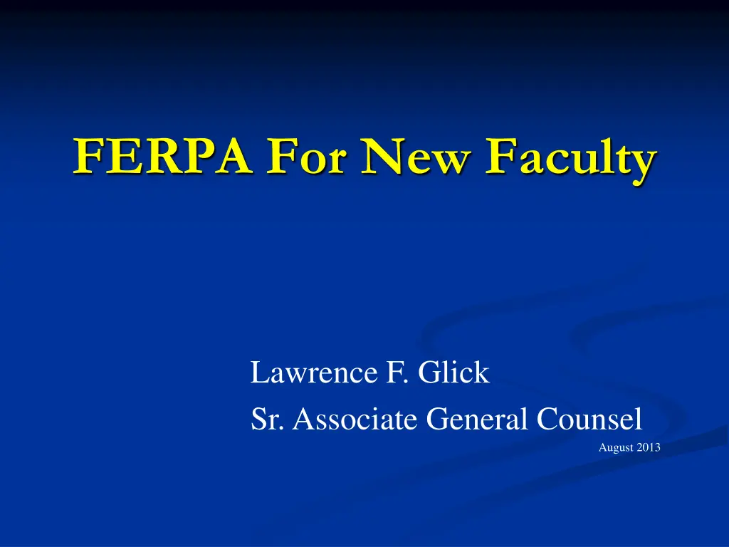 ferpa for new faculty