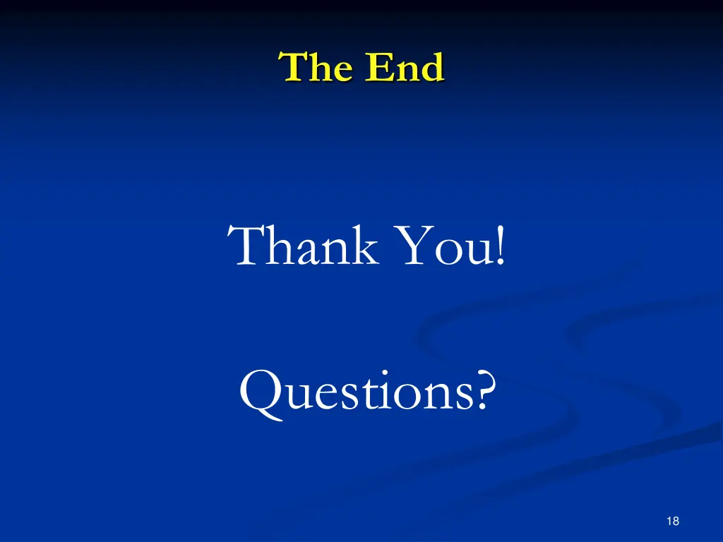 the end