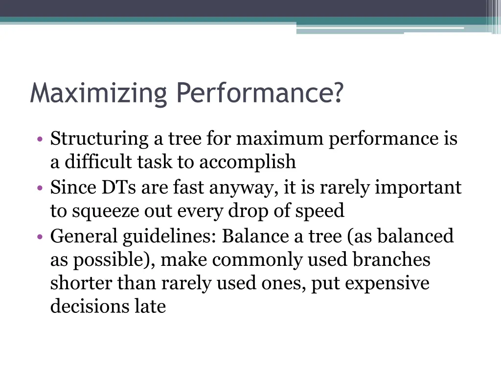 maximizing performance