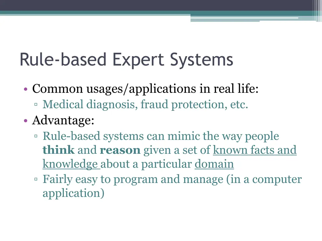 rule based expert systems