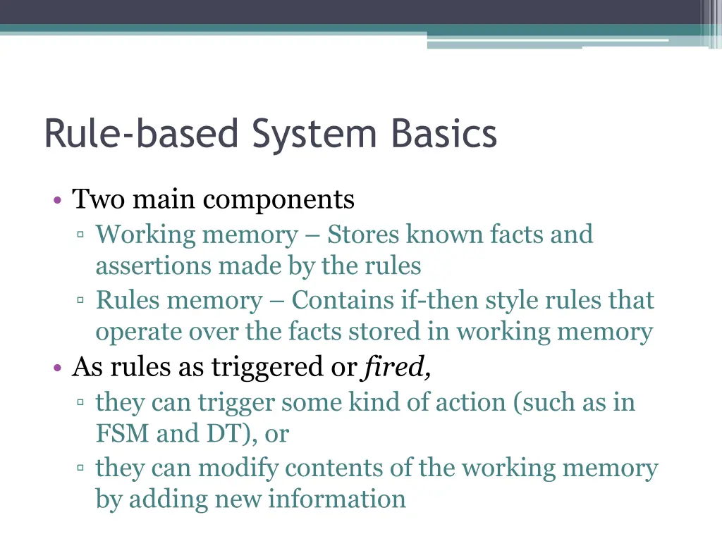 rule based system basics