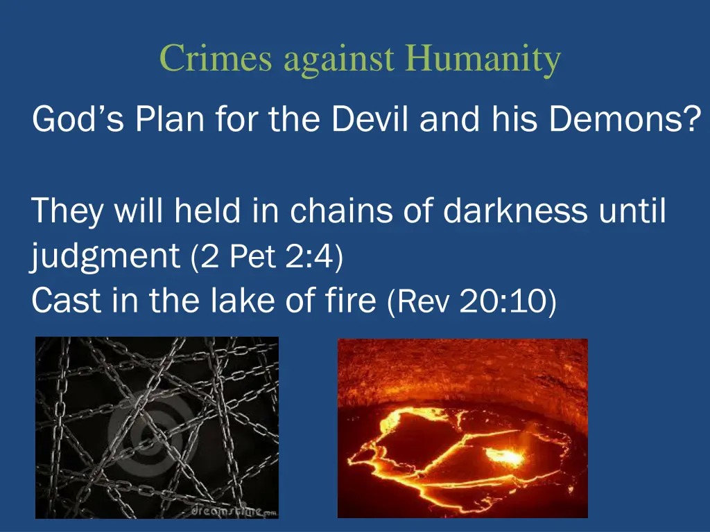 crimes against humanity god s plan for the devil