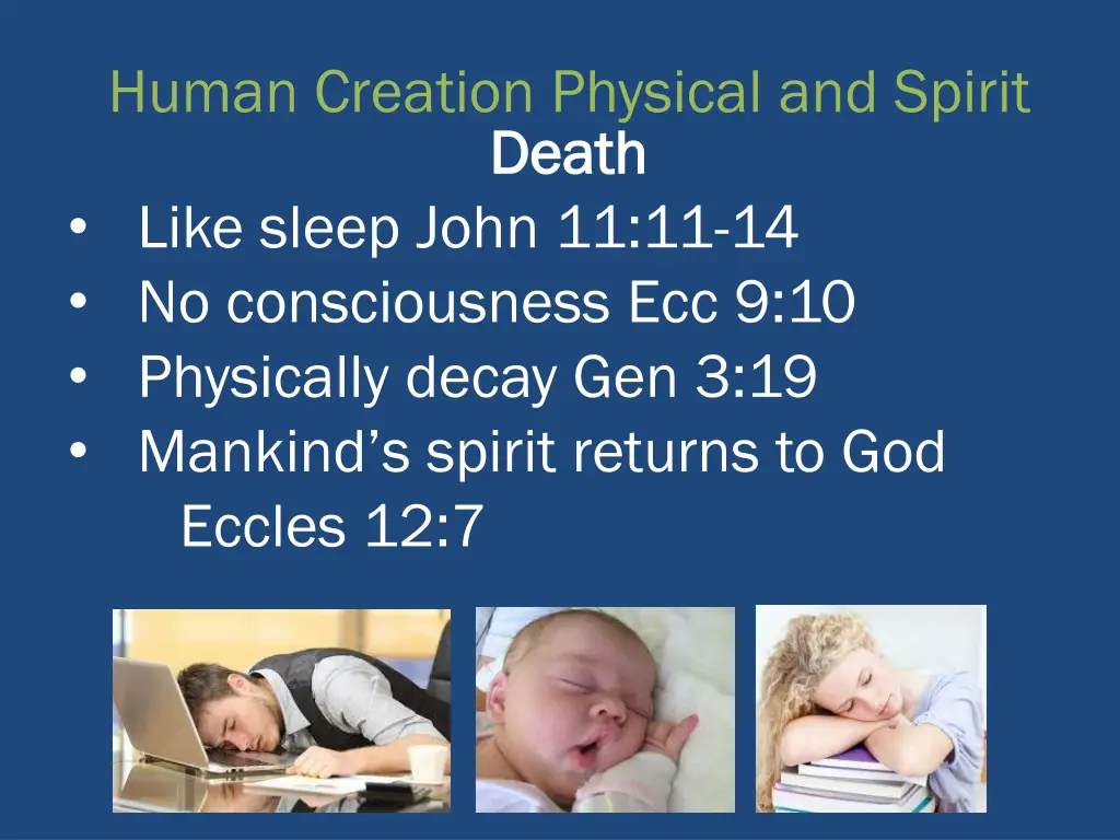 human creation physical and spirit death death