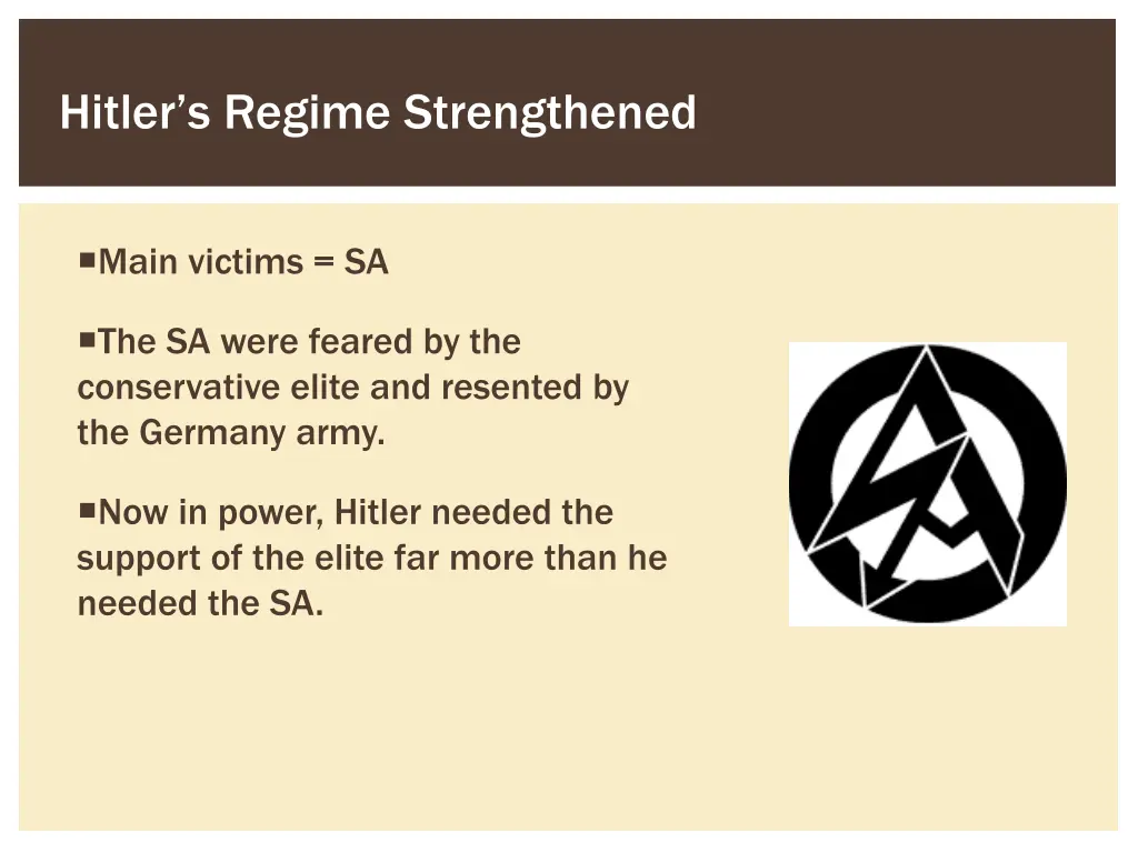 hitler s regime strengthened