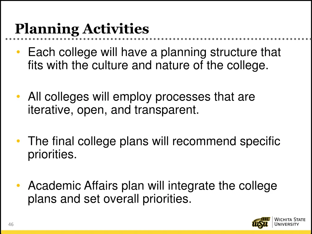 planning activities