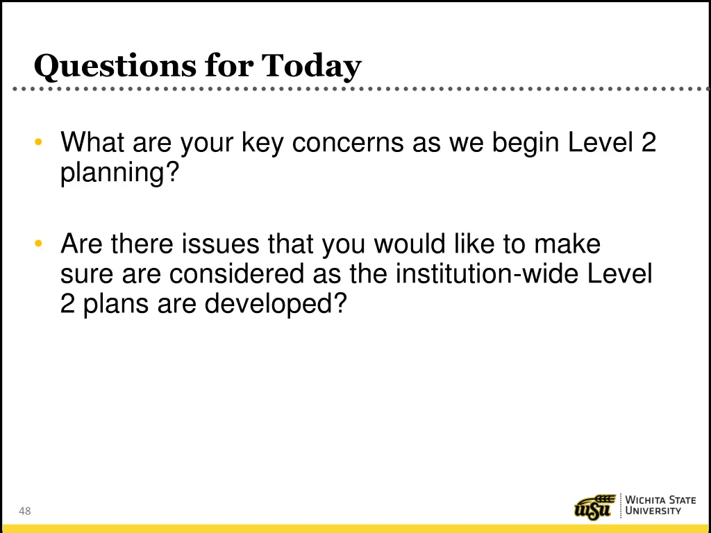 questions for today