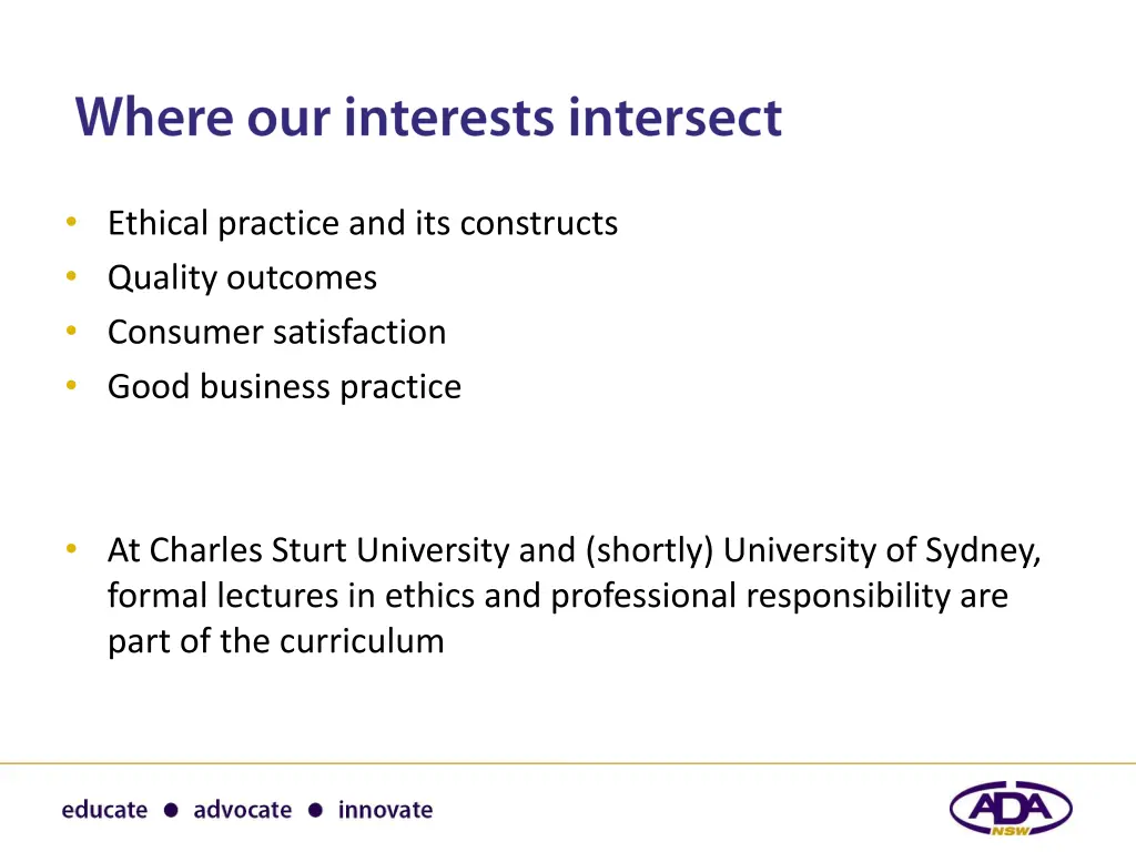 ethical practice and its constructs quality