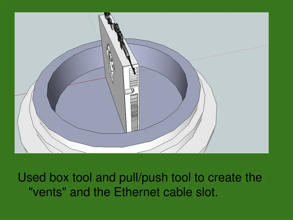 used box tool and pull push tool to create