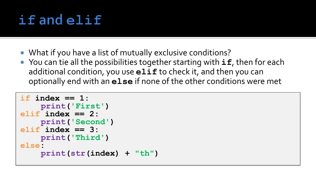 what if you have a list of mutually exclusive