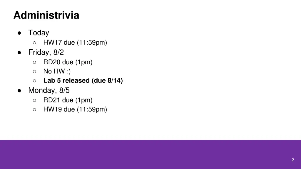 administrivia