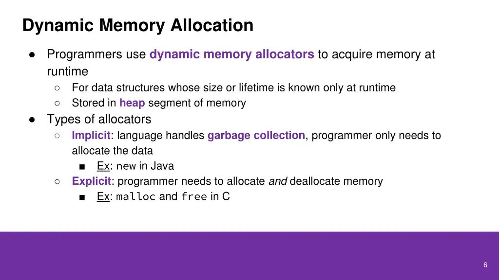 dynamic memory allocation 1