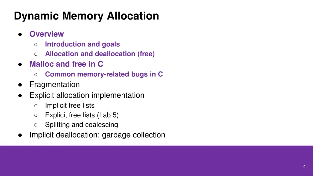 dynamic memory allocation