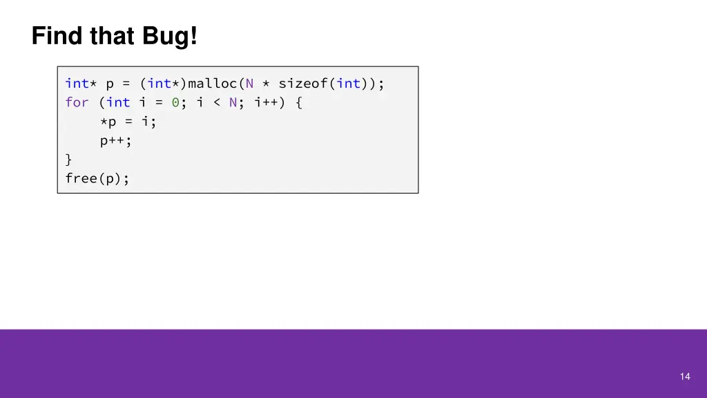 find that bug