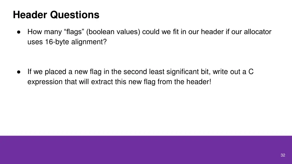header questions